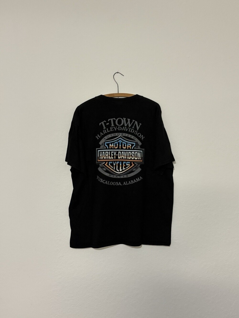 Harley Davidson Y2K T-Town Tuscaloosa Alabama Double Sided Shirt Size XL